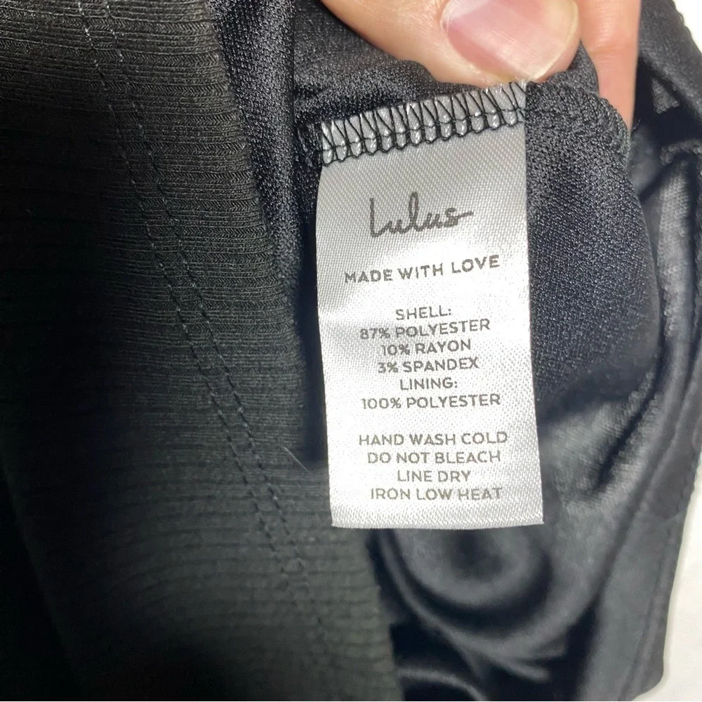 NWT Lulus Chill Vacay Black Ribbed Halter Lounge Romper Size XL - Picture 11 of 11